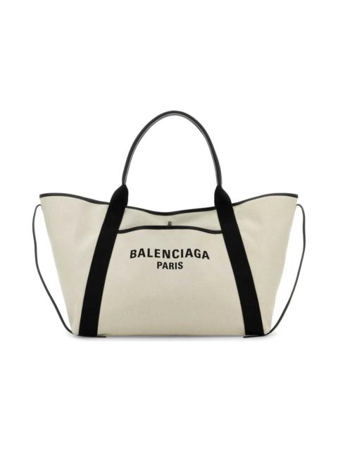 BALENCIAGA Sand Canvas Large Biarritz Shopping Bag