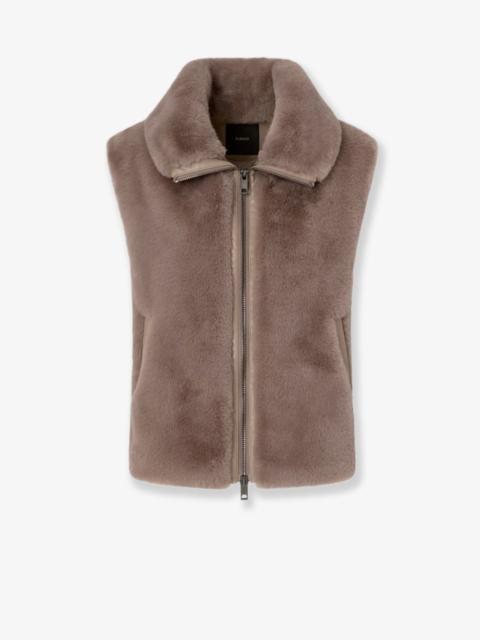 PINKO Pinko Deyn Faux Fur Sleeveless Jacket