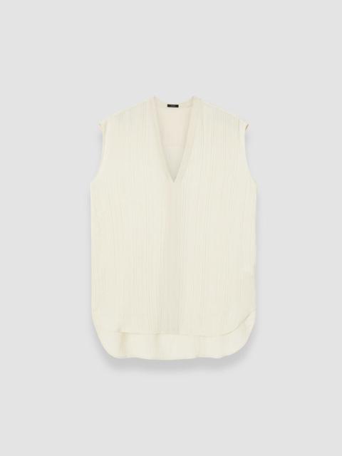 JOSEPH Lucien Pleat Jacquard Blouse