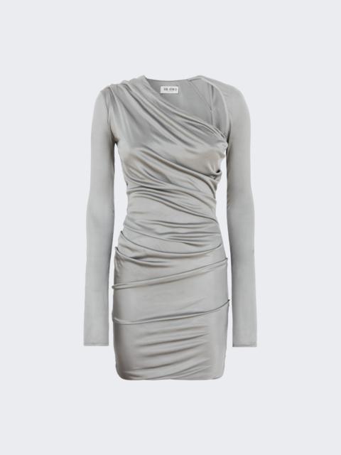 THE ATTICO Long Sleeve Mini Dress Grey