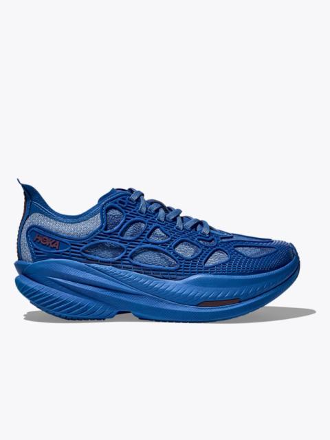 HOKA Mach X Caged Shoes in Ultramarine/Midnight Blue