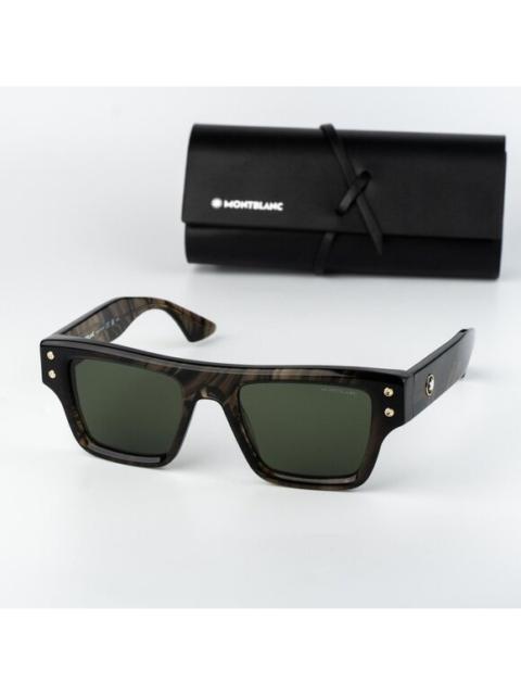 Montblanc Montblanc Men Sunglasses Brown Green Square MB0253S 005 NEW AUTHENTIC