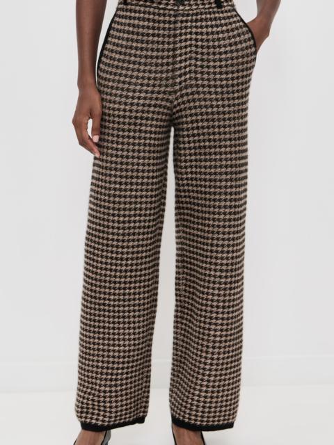 GUEST IN RESIDENCE Cashmere Houndstooth Tailored Trousers
