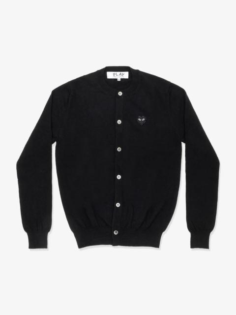 Comme des Garçons PLAY Rhinestone Black Heart Round-Neck Cardigan Unisex