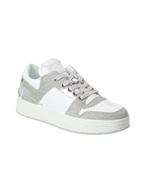JIMMY CHOO Jimmy Choo Florent/F Leather & Glitter Sneaker