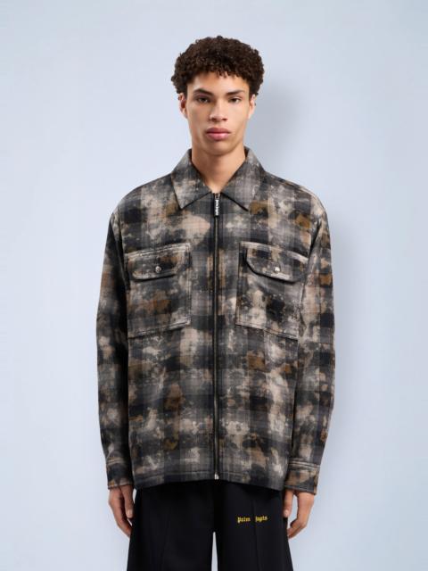 Palm Angels Curved Logo Check Overshirt