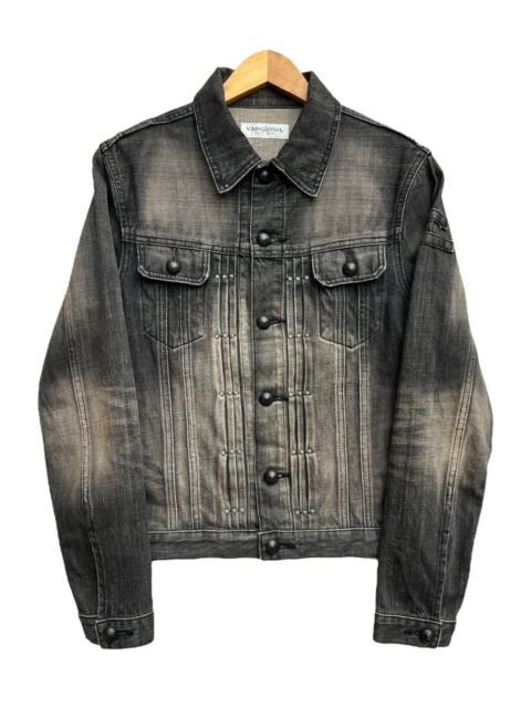 Other Designers Vanquish Japan Distressed Sunfaded Gothic Black Denim Jacket