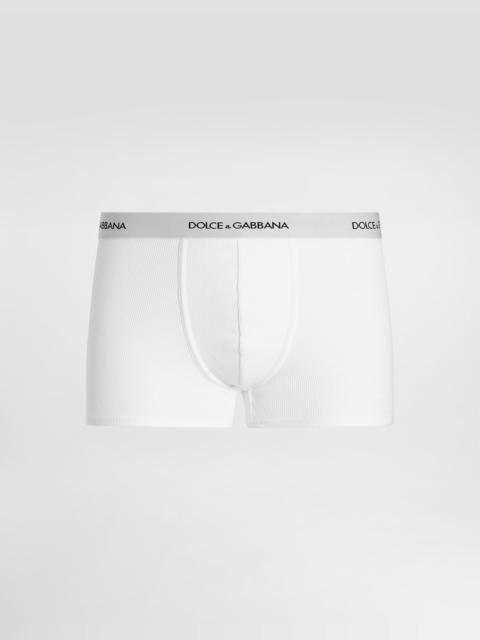 Dolce & Gabbana Fine-rib regular cotton boxers