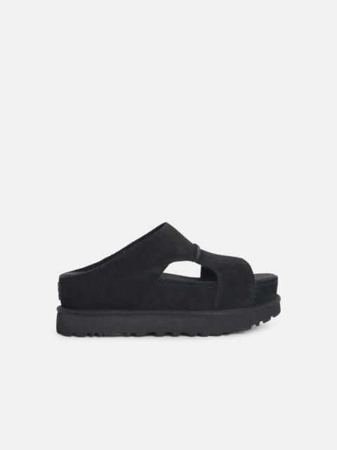 UGG 'GOLDENSTAR HI' BLACK SUEDE SLIPPERS