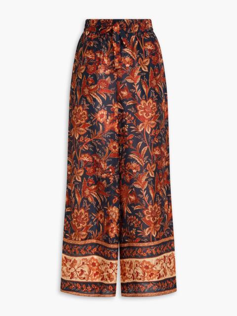 Zimmermann Floral-print silk wide-leg pants
