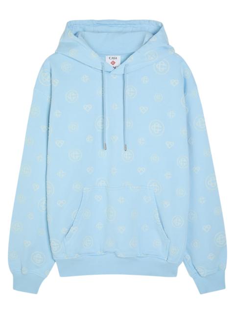CASABLANCA Casablanca Monogram Hooded Cotton Sweatshirt