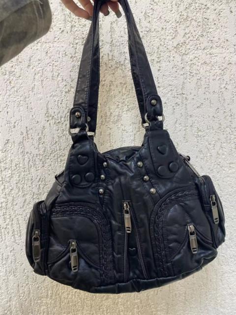 Japanese Brand - Punk Goth Pu Leather Tote Bag