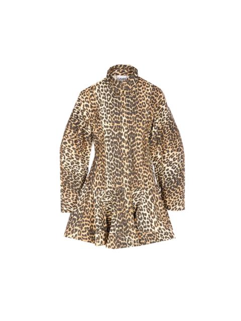 GANNI Ganni Women Leopard Shirt Dress