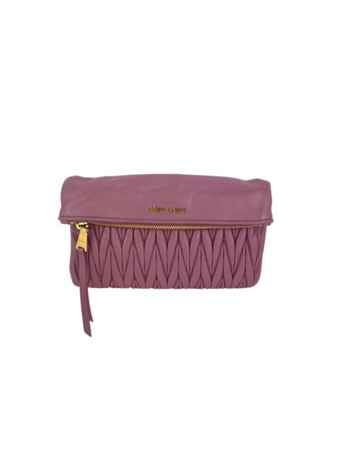 Miu MIU Matelasse Pink Nappa Leather Shoulder Bag