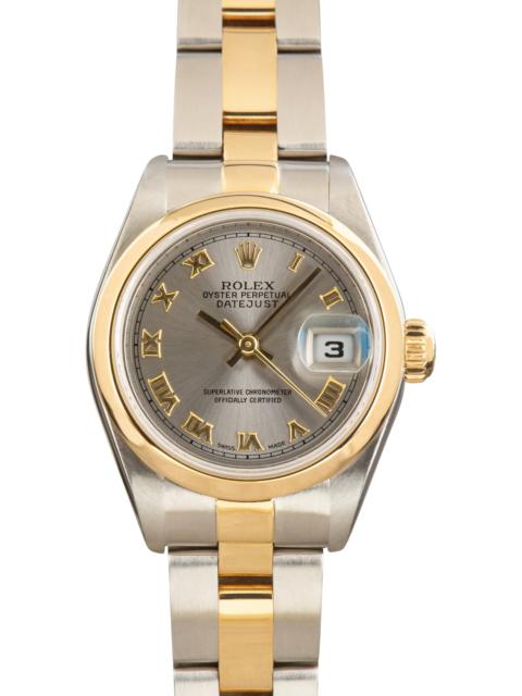 ROLEX Pre-Owned Two Tone Rolex Lady Datejust 79163 Slate Roman Dial