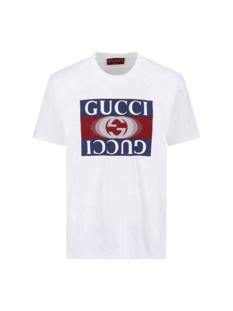 GUCCI, IN WHITE COTTON, CREWNECK