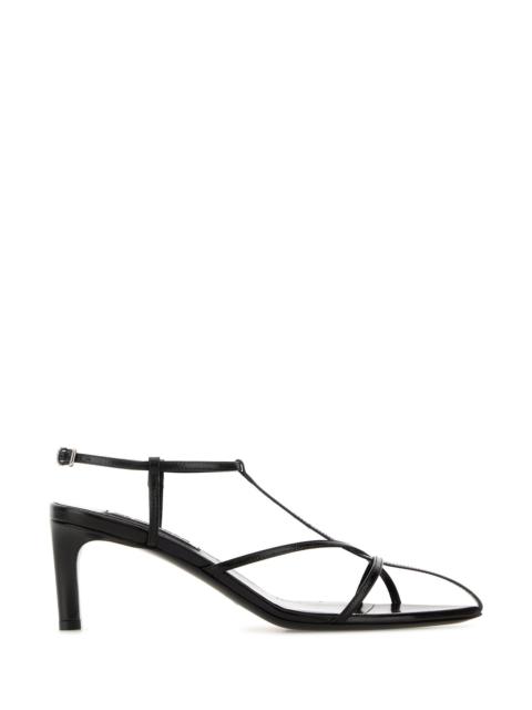 Jil Sander Black leather sandals