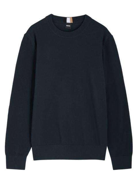 Boss Textured Cotton Jumper