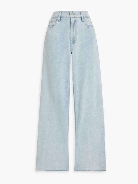 Other Designers Leenah distressed high-rise wide-leg jeans