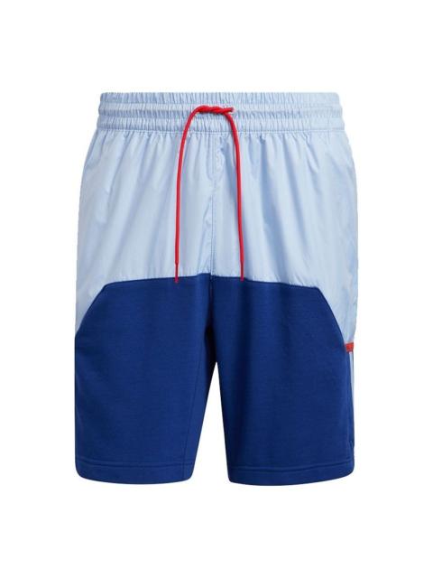 adidas adidas Trae Short Colorblock Basketball Sports Shorts Blue H56327