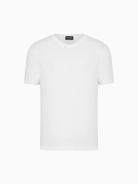 GIORGIO ARMANI STRETCH VISCOSE JERSEY, V-NECK ICON T-SHIRT