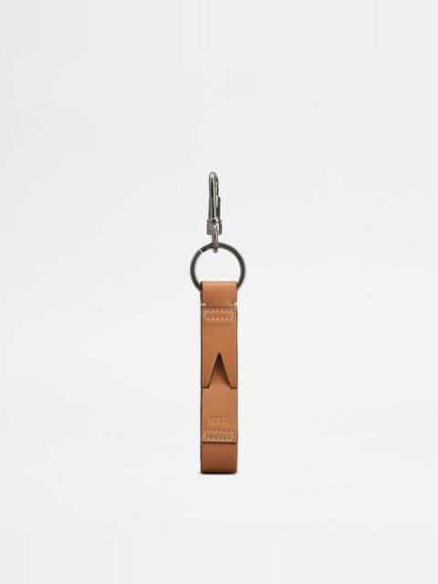Tod's KEY HOLDER IN LEATHER - BROWN
