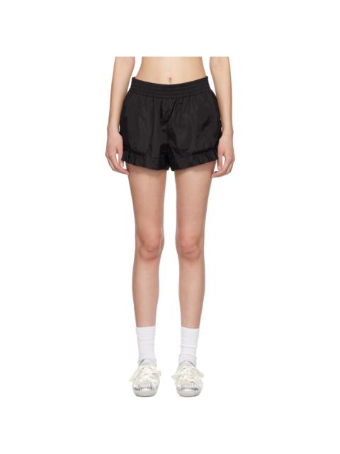 Simone Rocha Black Frill Track Shorts