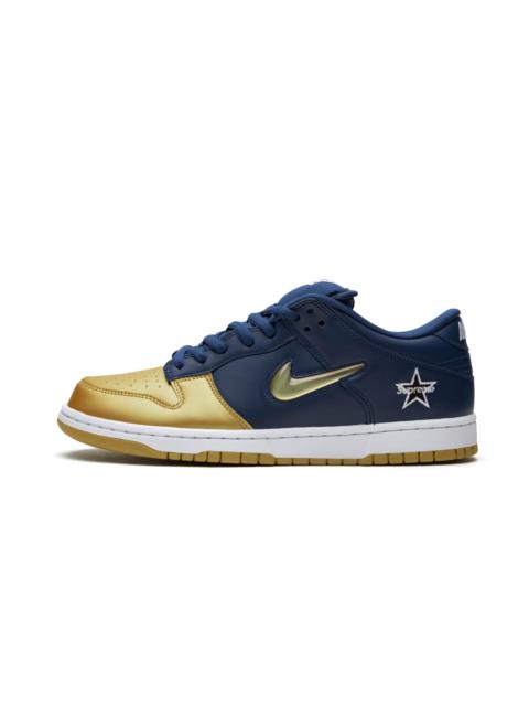 Nike SB Dunk Low "Supreme - Jewel Swoosh Gold/Navy"
