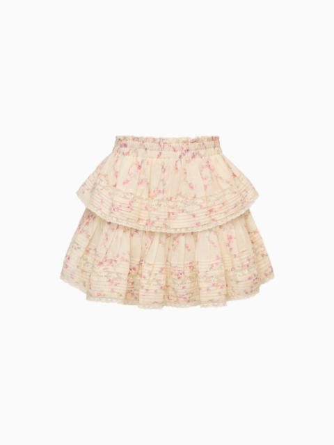 LoveShackFancy Ruffle Mini Luna Rosa Fleur Skirt
