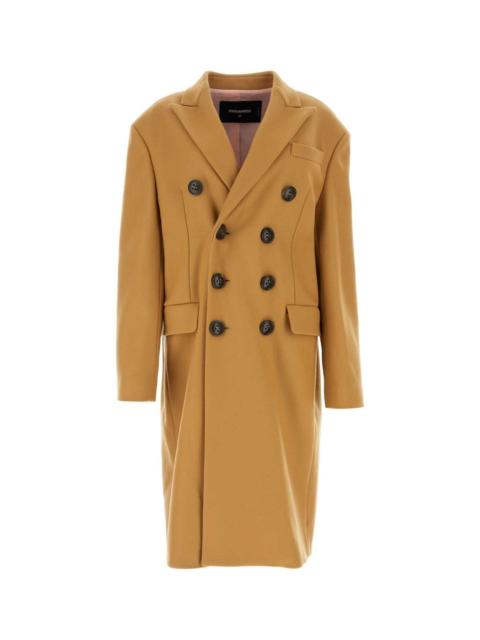 DSQUARED2 Dsquared Women Camel Wool Blend Oversize Deana Coat