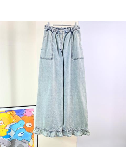 CHANEL Chanel light-wash denim wide-leg trousers