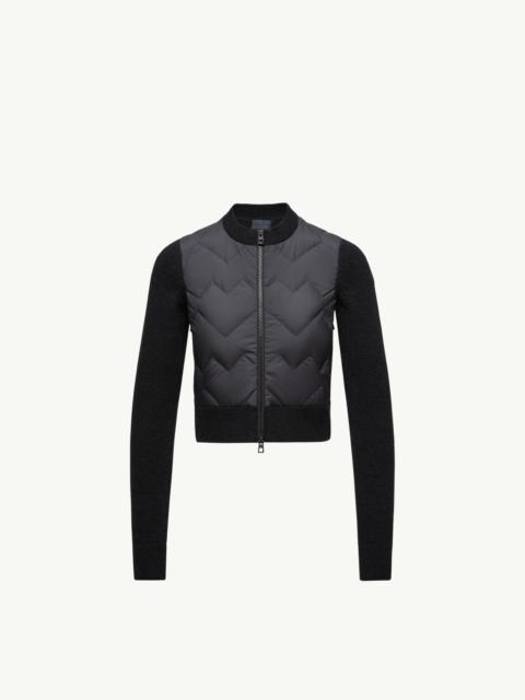 Moncler Padded Wool Blend Zip-Up Cardigan