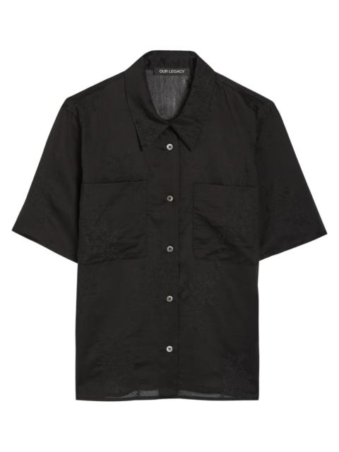 Our Legacy Our Legacy X-ray Embroidered Semi-sheer Chiffon Shirt