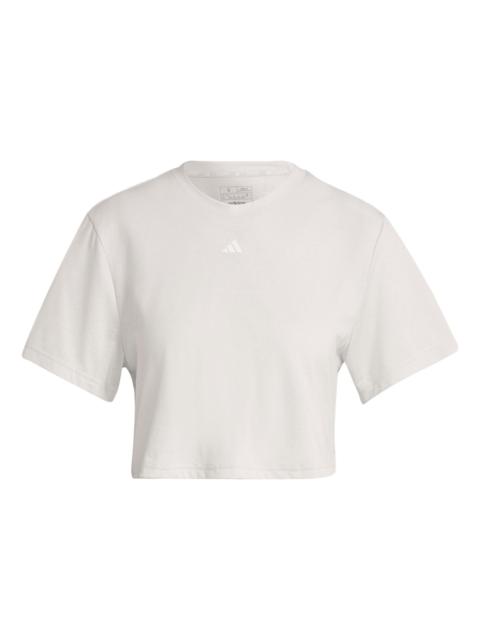 (WMNS) adidas Studio T-Shirt 'White' IB8565