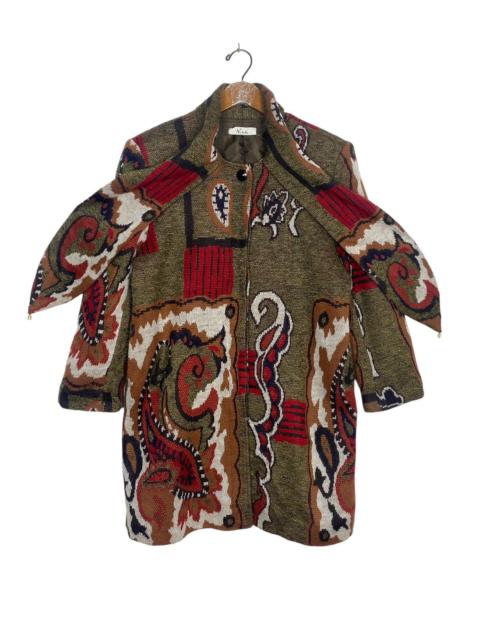 Other Designers Japanese Brand - Rare‼️ Vintage No’bile Knitted Coat Overprint