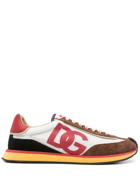 Dolce & Gabbana Dolce & Gabbana Men Mesh And Suede Dg Cushion Sneakers