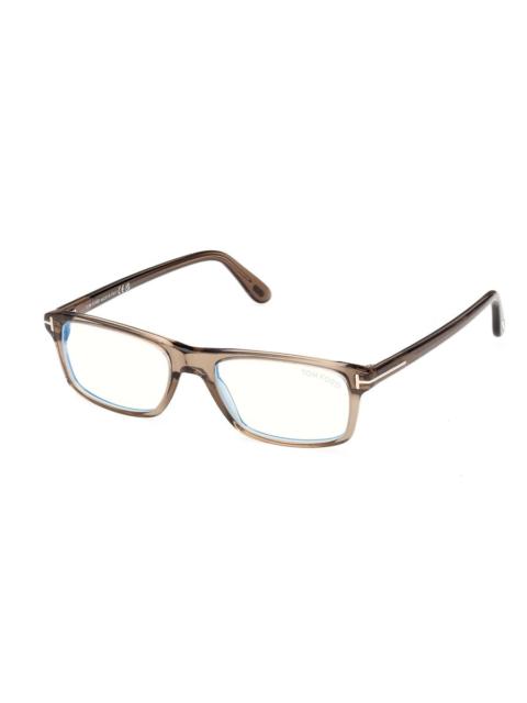 TOM FORD Tom Ford Blue Light Block Rectangular Men's Eyeglasses FT6119-B 048 55