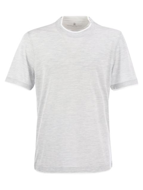 Brunello Cucinelli Men Slim Fit Crew-Neck T-Shirt In Lightweight Cotton Jersey