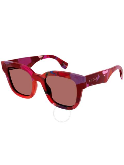 Gucci Orange Square Ladies Sunglasses GG1624S 001 52