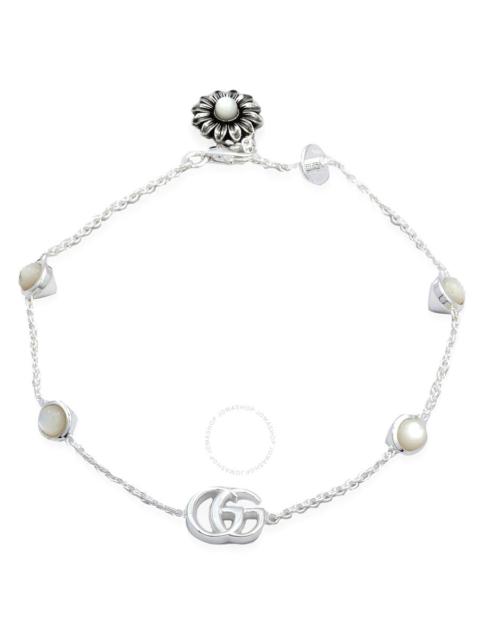 GUCCI Gucci GG Marmont Mother of Pearl Sterling Silver Bracelet