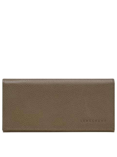 Longchamp Le Foulonné Long continental wallet Caper - Leather
