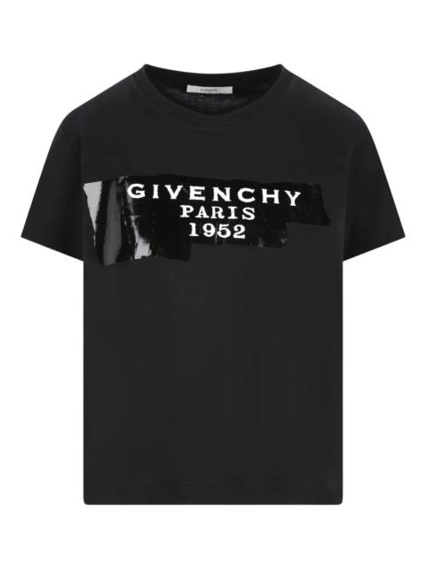 Givenchy Givenchy Women Cotton T-Shirt With Givenchy Tape Print