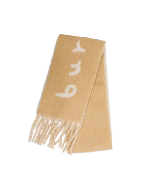 Burberry logo-intarsia reversible scarf