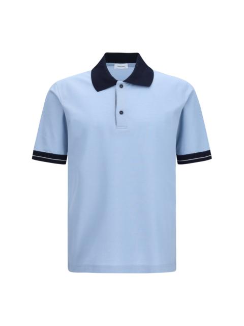 FERRAGAMO Ferragamo Short-Sleeve Polo Beige Patterned Men