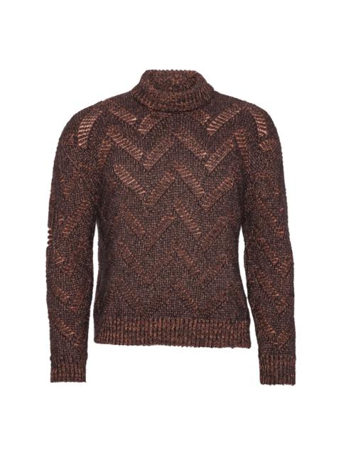 HENRIK VIBSKOV FLAT KNITTED CREWNECK - FLAT BROWN