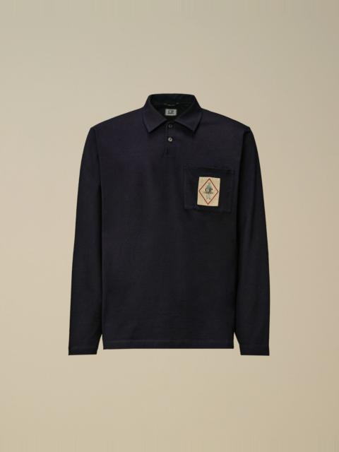 C.P. Company Indigo Jersey Long Sleeve Polo