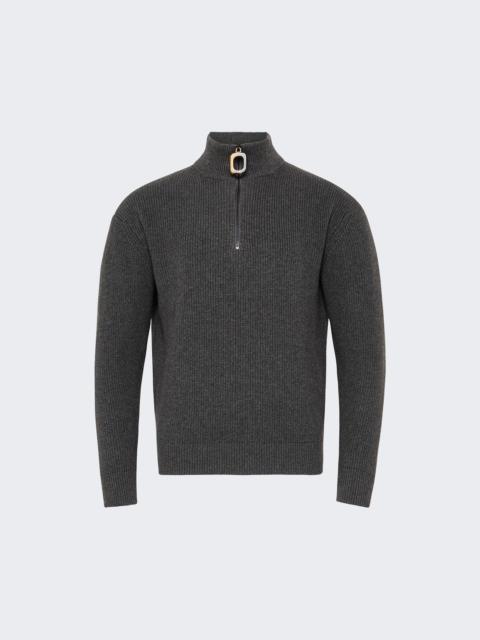 JW Anderson Half Zip Jumper Steel