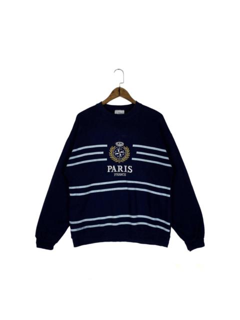 Other Designers Vintage 80s Paris France Sweatshirt Embroidery Logo