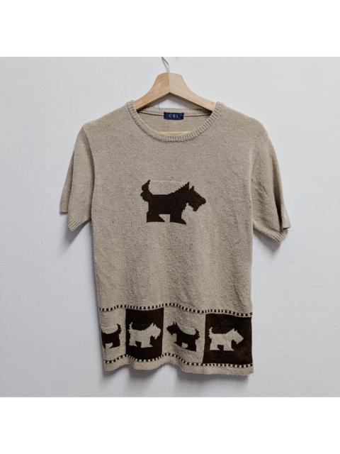 Other Designers Vintage - Vintage CSL Knitwear Sweater Short Sleeves Animal