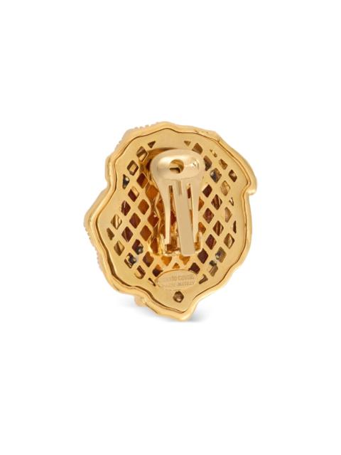 Roberto Cavalli topaz-stone clip-on earrings